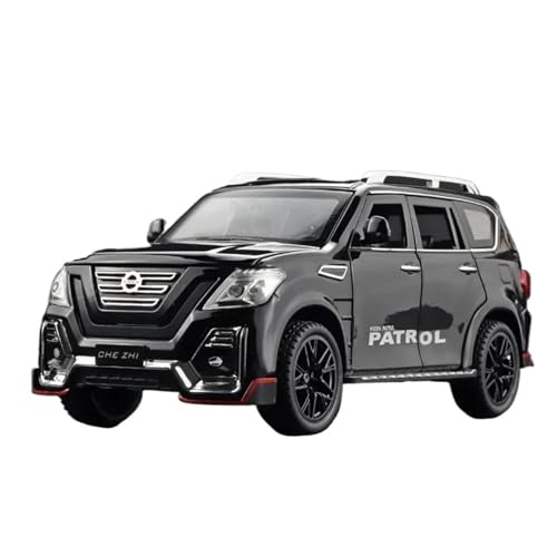 Druckgussfahrzeuge Motorfahrzeuge 1:24 for Nissan Tule Mini Simulation Legierung Metall Druckguss Home Modell Auto Kreative Ornamente Fertiges Modellauto(Black) von PIPJLCGE