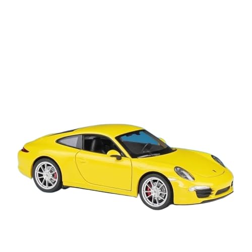 Druckgussfahrzeuge Motorfahrzeuge 1:24 for Porsche 911 Carrera S 991 Miniatur Statische Zinklegierung Home Modellauto Kreative Einrichtung Dekoration Fertiges Modellauto(Yellow) von PIPJLCGE