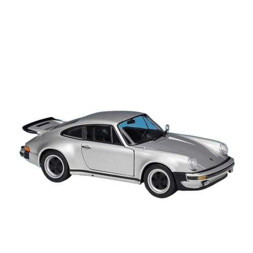 Druckgussfahrzeuge Motorfahrzeuge 1:24 for Porsche 911 Turbo 3.0 Statische Simulation Mini-Druckguss-Metall-Replik-Automodell-Ornamente Fertiges Modellauto(Silver) von PIPJLCGE