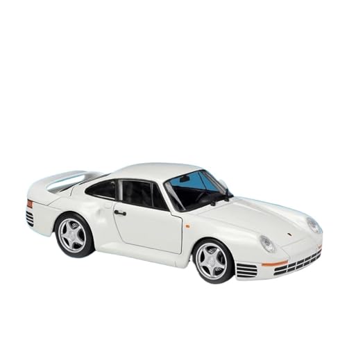 Druckgussfahrzeuge Motorfahrzeuge 1:24 for Porsche 959 Mini Statischen Maßstab Zink-Legierung Luxus-Auto-Modell Bücherregal Ornamente Dekoration Fertiges Modellauto(White) von PIPJLCGE