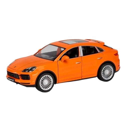Druckgussfahrzeuge Motorfahrzeuge 1:24 for Porsche Cayenne Turbo S Mini Simulation Statische Skala Automodell Legierung Simulation Modell Ornamente Fertiges Modellauto(Orange) von PIPJLCGE