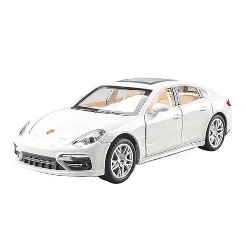 Druckgussfahrzeuge Motorfahrzeuge 1:24 for Porsche Panamera Statische Skala Legierung Metall Home Modell Auto Kreative Einrichtung Dekoration Fertiges Modellauto(White) von PIPJLCGE