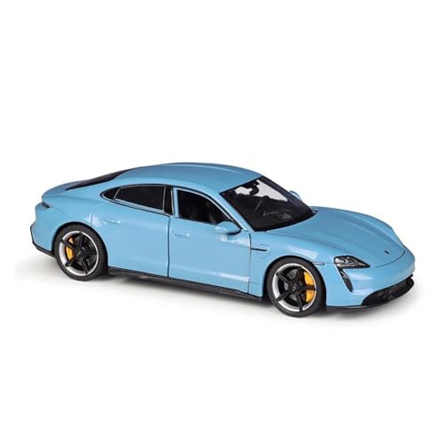 Druckgussfahrzeuge Motorfahrzeuge 1:24 for Porsche Taycan Turbo S Miniatur-Skala Statische Legierung Metall Druckguss Automodell Bücherregal Ornamente Fertiges Modellauto(Blue) von PIPJLCGE