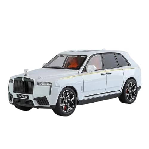Druckgussfahrzeuge Motorfahrzeuge 1:24 for Rolls-Royce Cullinan Miniatur-Simulation Legierung Metall Automodell Exquisite Wohnzimmerdekoration Fertiges Modellauto(White) von PIPJLCGE