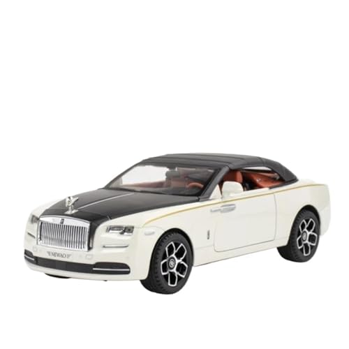 Druckgussfahrzeuge Motorfahrzeuge 1:24 for Rolls-Royce Dawn Mini Statischer Maßstab Zinklegierung Luxusautomodell Bücherregal Ornamente Dekoration Fertiges Modellauto(White) von PIPJLCGE