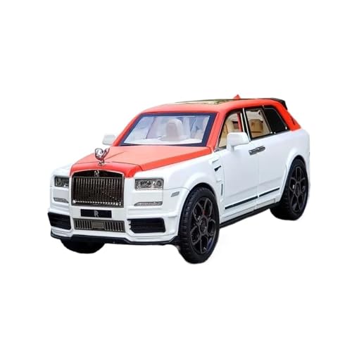 Druckgussfahrzeuge Motorfahrzeuge 1:24 for Rolls Royce SUV Cullinan Miniatur Maßstab Statische Druckguss Modell Auto Ornamente Fertiges Modellauto(Orange) von PIPJLCGE