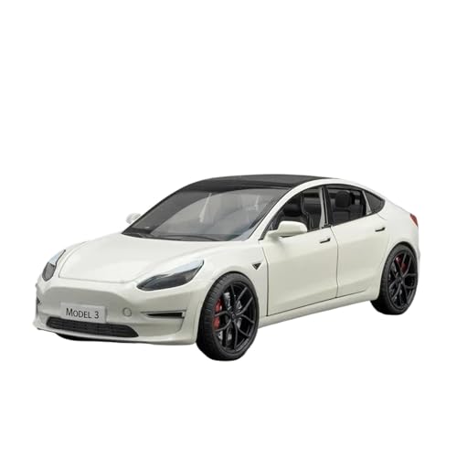 Druckgussfahrzeuge Motorfahrzeuge 1:24 for Tesla Model 3 Mini-Simulation Statische Legierung Druckguss Home Modellauto Kreative Ornamente Fertiges Modellauto(White) von PIPJLCGE