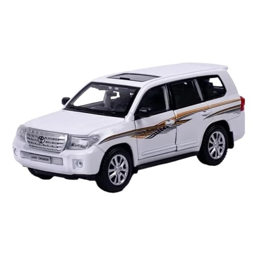 Druckgussfahrzeuge Motorfahrzeuge 1:24 for Toyota Land Cruiser Statische Legierung Metall Auto Modell Maßstab Luxus Fahrzeug Ornamente Dekoration Fertiges Modellauto(White) von PIPJLCGE