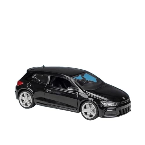 Druckgussfahrzeuge Motorfahrzeuge 1:24 for Volkswagen Scirocco R Simulation Miniatur Statisches Modellauto Druckguss-Zinklegierungssammlung Fertiges Modellauto(Black) von PIPJLCGE
