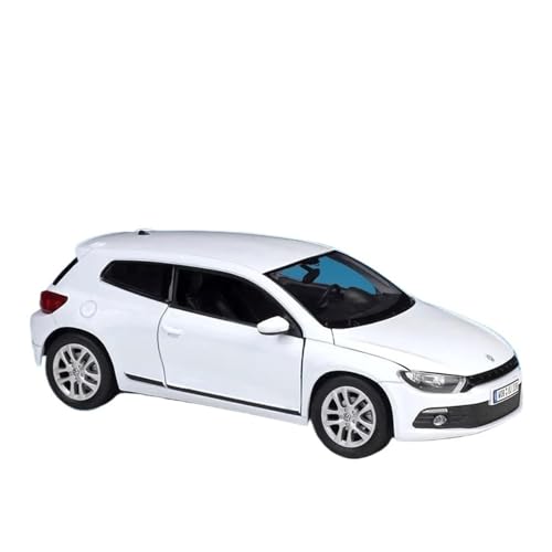 Druckgussfahrzeuge Motorfahrzeuge 1:24 for Volkswagen Scirocco Simulation Miniatur Druckguss Modell Auto Legierung Metall Dekorative Ornamente Fertiges Modellauto(White) von PIPJLCGE