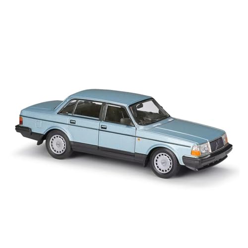 Druckgussfahrzeuge Motorfahrzeuge 1:24 for Volvo 240 GL Simulation Mini Statische Skala Druckguss Modell Auto Legierung Metall Ornamente Fertiges Modellauto(Blue) von PIPJLCGE