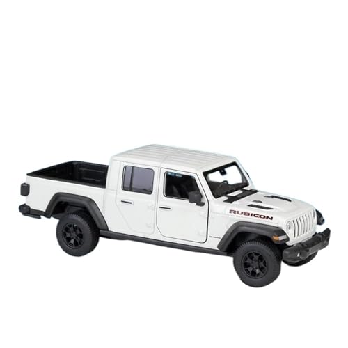 Druckgussfahrzeuge Motorfahrzeuge 1:27 for Jeep Gladiator Rubicon Mini Maßstab Simulation Legierung Metall Auto Modell Bücherregal Ornamente Dekoration Fertiges Modellauto(White) von PIPJLCGE