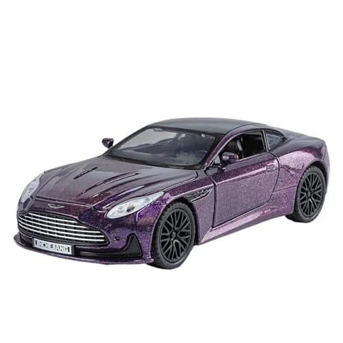 Druckgussfahrzeuge Motorfahrzeuge 1:32 for Aston Martin DB12 GT Mini Statische Legierung Metall Auto Modell Maßstab Luxus Auto Ornamente Dekoration Fertiges Modellauto(Purple) von PIPJLCGE