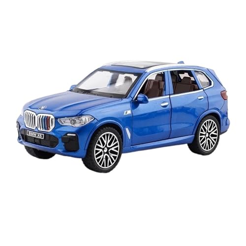 Druckgussfahrzeuge Motorfahrzeuge 1:32 for BMW X5 SUV Statische Miniatur-Legierung Modellauto Druckguss Desktop Ornamente Dekoration Fertiges Modellauto(Blue) von PIPJLCGE