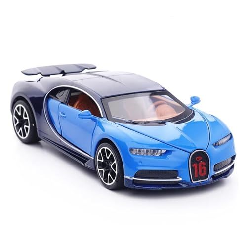 Druckgussfahrzeuge Motorfahrzeuge 1:32 for Bugatti Chiron Mini Simulation Statisches Automodell Legierung Simulation Modell Ornamente Fertiges Modellauto(Blue) von PIPJLCGE