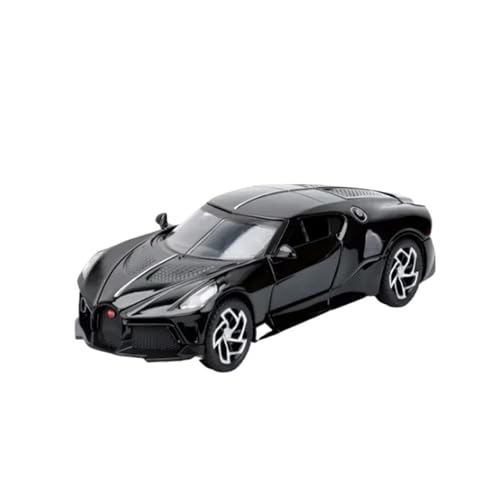 Druckgussfahrzeuge Motorfahrzeuge 1:32 for Bugatti La Voiture Noire Simulation Statische Legierung Metall Druckguss Home Modell Auto Kreative Ornamente Fertiges Modellauto(Bright Black) von PIPJLCGE
