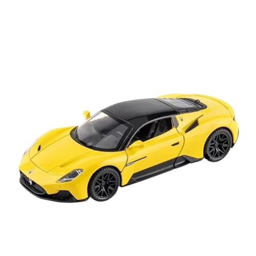 Druckgussfahrzeuge Motorfahrzeuge 1:32 for Maserati MC20 Mini Simulation Statische Skala Legierung Auto Modell Metall Modell Kreative Display Fertiges Modellauto(Yellow) von PIPJLCGE