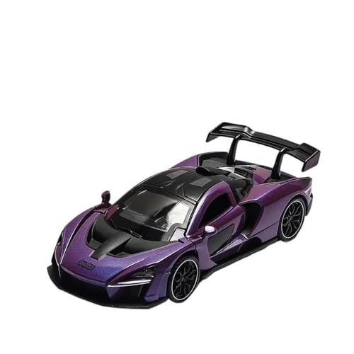 Druckgussfahrzeuge Motorfahrzeuge 1:32 for McLaren Senna Mini-Simulation Legierung Automodell Bücherregal Ornamente Dekoration Sammlung Fertiges Modellauto(Purple) von PIPJLCGE