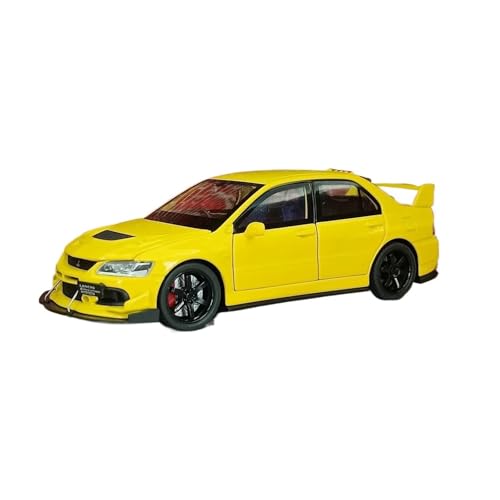 Druckgussfahrzeuge Motorfahrzeuge 1:32 for Mitsubishi Evo 9 Statische Mini-Simulation Zinklegierung Automodell Ornamente Dekoration Fertiges Modellauto(Yellow) von PIPJLCGE