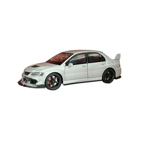 Druckgussfahrzeuge Motorfahrzeuge 1:32 for Mitsubishi Evo 9 Statische Simulation Miniatur Zinklegierung Replika Automodell Wohnzimmer Ornamente Fertiges Modellauto(Silver) von PIPJLCGE
