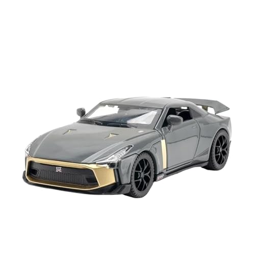 Druckgussfahrzeuge Motorfahrzeuge 1:32 for Nissan GTR 50 Mini-Simulation Legierung Druckguss Replik Auto Modell Dekoration Zubehör Fertiges Modellauto(Chrome) von PIPJLCGE