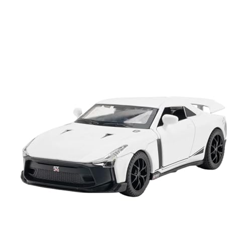 Druckgussfahrzeuge Motorfahrzeuge 1:32 for Nissan GTR 50 Mini-Simulation Legierung Druckguss Replik Auto Modell Dekoration Zubehör Fertiges Modellauto(White) von PIPJLCGE