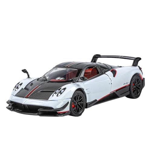 Druckgussfahrzeuge Motorfahrzeuge 1:32 for Pagani Huayra BC Simulation Mini Statische Skala Druckguss Modellauto Legierung Metall Ornamente Fertiges Modellauto(White) von PIPJLCGE