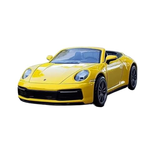 Druckgussfahrzeuge Motorfahrzeuge 1:32 for Porsche 911 Carrera Miniatur Maßstab Simulation Legierung Auto Modell Exquisite Bücherregal Ornamente Fertiges Modellauto(Yellow) von PIPJLCGE