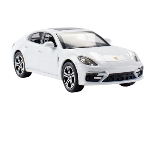 Druckgussfahrzeuge Motorfahrzeuge 1:32 for Porsche Panamera Miniatur Statischer Maßstab Zinklegierung Druckguss Automodell Büro Ornamente Fertiges Modellauto(White) von PIPJLCGE