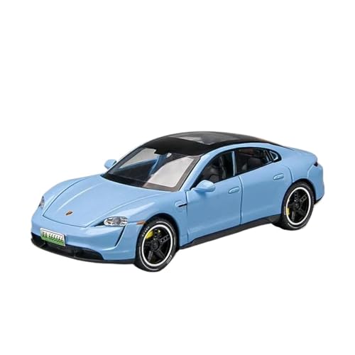 Druckgussfahrzeuge Motorfahrzeuge 1:32 for Porsche Taycan Mini Simulation Statische Skala Legierung Auto Modell Metall Modell Kreative Display Fertiges Modellauto(Blue) von PIPJLCGE