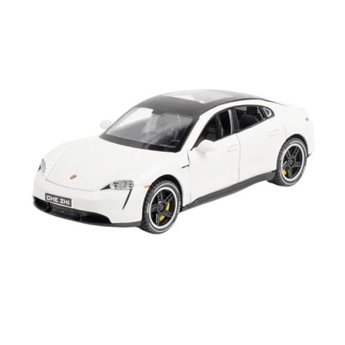 Druckgussfahrzeuge Motorfahrzeuge 1:32 for Porsche Taycan Simulation Statische Legierung Metall Druckguss Home Modell Auto Kreative Ornamente Fertiges Modellauto(White) von PIPJLCGE