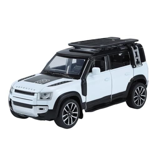 Druckgussfahrzeuge Motorfahrzeuge 1:32 for Range Rover Defender SUV Mini-Druckgussfahrzeug Zinklegierung Modellauto Sammlerstück Fertiges Modellauto(White) von PIPJLCGE