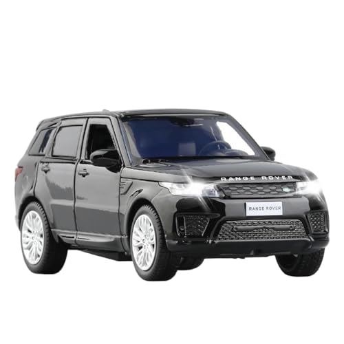 Druckgussfahrzeuge Motorfahrzeuge 1:32 for Range Rover Sport SUV Miniatur Statische Skala Xin Legierung Automodell Bücherregal Ornamente Dekoration Fertiges Modellauto(Black) von PIPJLCGE