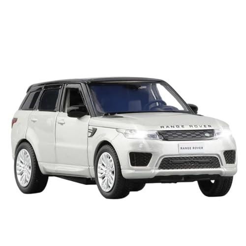 Druckgussfahrzeuge Motorfahrzeuge 1:32 for Range Rover Sport SUV Miniatur Statische Skala Xin Legierung Automodell Bücherregal Ornamente Dekoration Fertiges Modellauto(Silver) von PIPJLCGE