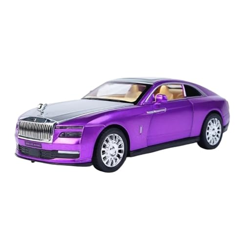 Druckgussfahrzeuge Motorfahrzeuge 1:32 for Rolls-Royce Spectre Mini Druckguss-Simulationslegierungsmodellauto, Exquisite Dekorative Ornamente Fertiges Modellauto(Purple) von PIPJLCGE