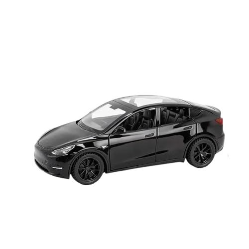 Druckgussfahrzeuge Motorfahrzeuge 1:32 for Tesla Model Y Mini Statischer Maßstab Zinklegierung Automodell Vitrine Ornamente Dekoration Fertiges Modellauto(Black) von PIPJLCGE