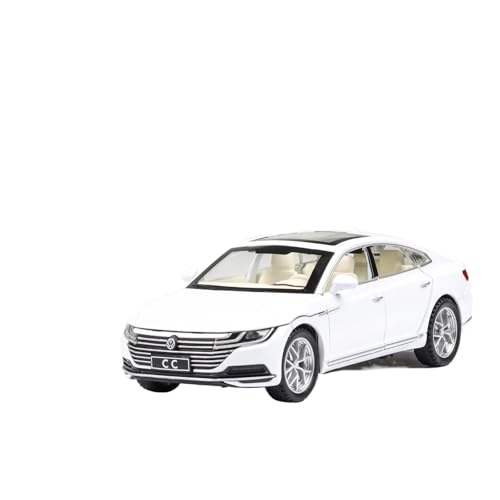 Druckgussfahrzeuge Motorfahrzeuge 1:32 for Volkswagen CC Statischer Maßstab Druckgusslegierung Modellauto for Zuhause Kreative Einrichtung Dekoration Fertiges Modellauto(White) von PIPJLCGE