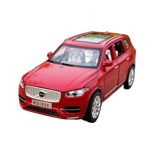 Druckgussfahrzeuge Motorfahrzeuge 1:32 for Volvo XC90 SUV Mini Maßstab Simulation Legierung Metall Modell Auto Wohnzimmer Dekoration Fertiges Modellauto(Red) von PIPJLCGE
