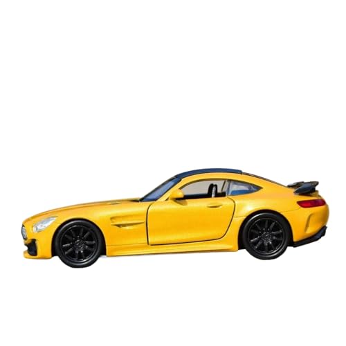 Druckgussfahrzeuge Motorfahrzeuge 1:36 for Benz AMG GTR Simulation Mini Statische Skala Druckguss Modell Auto Legierung Metall Ornamente Fertiges Modellauto(Yellow) von PIPJLCGE