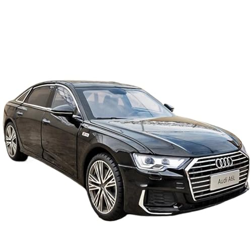 PIPJLCGE Druckgussfahrzeuge Motorfahrzeuge 1:18 for Audi A6 Limousine, Nachbildung, Modellmaßstab, Metalldruckguss-Ornamente, spielbeständig Fertiges Modellauto (Size : Black) von PIPJLCGE