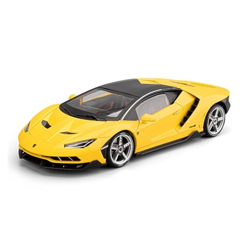 PIPJLCGE Druckgussfahrzeuge Motorfahrzeuge 1:18 for Lamborghini LP770 Mini-Simulation Zink-Legierung Druckguss Home Modell Auto Kreative Ornamente Fertiges Modellauto(Yellow) von PIPJLCGE