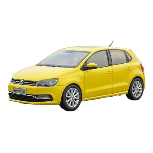 Druckgussfahrzeuge Motorfahrzeuge 1:18 for Volkswagen Polo Mini Maßstab Statische Legierung Druckguss Modell Auto Ornamente Display Souvenirs Fertiges Modellauto(Yellow) von PIPJLCGE