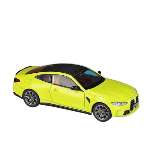 PIPJLCGE Druckgussfahrzeuge Motorfahrzeuge 1:23 for BMW M4 Simulation Miniatur Statisches Modellauto Druckguss Zinklegierung Sammlung Fertiges Modellauto(Yellow) von PIPJLCGE