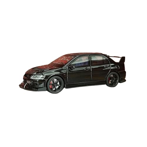 PIPJLCGE Druckgussfahrzeuge Motorfahrzeuge 1:32 for Mitsubishi Evo 9 Statische Simulation Miniatur Zinklegierung Replika Automodell Wohnzimmer Ornamente Fertiges Modellauto(Black) von PIPJLCGE
