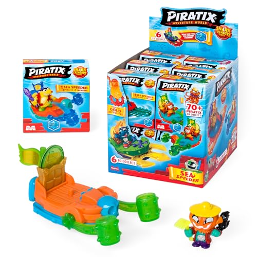 PIRATIX ADVENTURE WORLD Shark Treasure Serie, Display mit 12 Sea Speeder, Einsitzerschiff von Piratix, enthält Schiff Sea Speeder, Pyratix Überraschung, Glaszubehör, Schatz mit Glaseffekt PIRATIX ADVENTURE WORLD Shark Treasure Serie, Display mit 12 Sea Speeder, Einsitzerschiff von Piratix, enthält Schiff Sea Speeder, Pyratix Überraschung, Glaszubehör, Schatz mit Glaseffekt von PIRATIX ADVENTURE WORLD