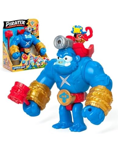 PIRATIX Smash Jack - Beweglicher Gorilla, der vertikal schlägt und mit einem Auslöser, enthält 1 Gorilla, 1 exklusiver Piratix, 1 exklusiver Schatz und 1 Projektil PIRATIX Smash Jack - Beweglicher Gorilla, der vertikal schlägt und mit einem Auslöser, enthält 1 Gorilla, 1 exklusiver Piratix, 1 exklusiver Schatz und 1 Projektil von PIRATIX ADVENTURE WORLD