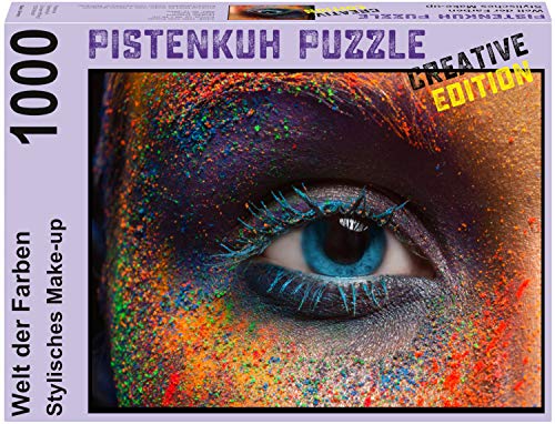 PISTENKUH Puzzle - Creative Edition - 1000 Teile - Auge mit stylischem Make-up von PISTENKUH
