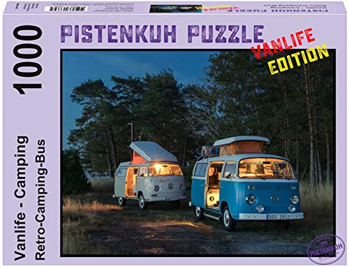 PISTENKUH Puzzle - Vanlife Edition - Retro-Camping-Bus - 1000 Teile von PISTENKUH