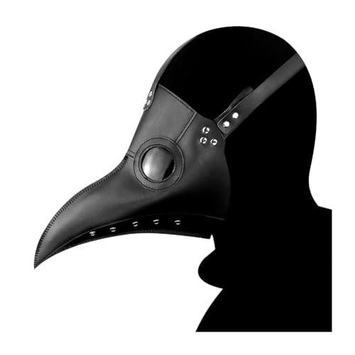 PIUMOJ Pest Doktor Maske, Plague Doctor Mask, Long Nose Beak Steampunk, PU Leder Lange Nase Vogelschnabel Steampunk Masken für Halloween Christmas Party Kostüm, Schwarz PIUMOJ Pest Doktor Maske, Plague Doctor Mask, Long Nose Beak Steampunk, PU Leder Lange Nase Vogelschnabel Steampunk Masken für Halloween Christmas Party Kostüm, Schwarz von PIUMOJ