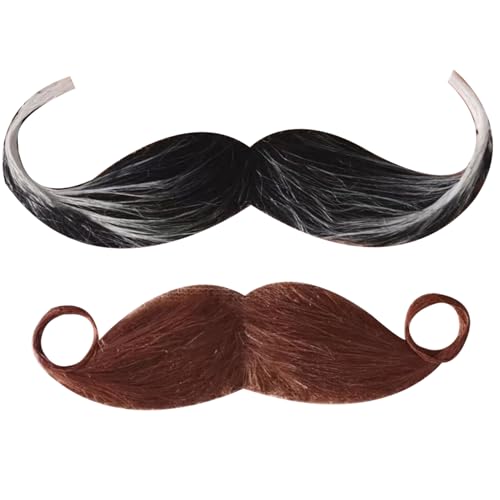 2pcs gefälschter Bart, realistischer weicher Safe Polyester Detektiv Old Man gefälschte Schnurrbärte für Cosplay -Kostümparty -Film -Requisite 2pcs gefälschter Bart, realistischer weicher Safe Polyester Detektiv Old Man gefälschte Schnurrbärte für Cosplay -Kostümparty -Film -Requisite von PIUpiuLIANG